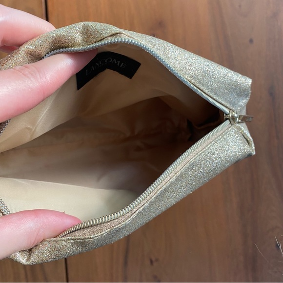 Lancôme Gold Glitter Cosmetic Makeup Bag - Picture 7 of 8